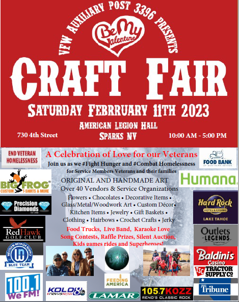 Be My Valentines Craft Fair - VFW Silver State Post 3396